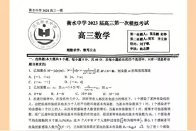 衡水高中2023届高三一模数学试题图片