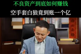 不良资产到底如何挣钱，前后没花一分钱到账一个亿，这生意...图片