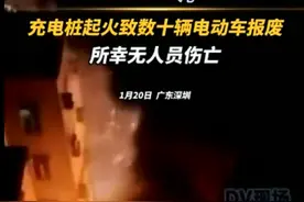 深圳一充电桩起火致数十辆电动车报废，幸无人员伤亡图片