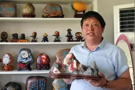 小小的石头 大大的梦想青龙民间艺人绘制石头画喜迎二十大图片