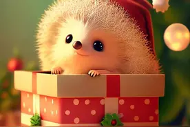 可爱又浪漫的小刺猬图片