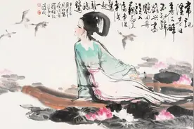 李清照最知名的一首词，最后三句“抄”的范仲淹，成千古名句图片