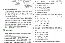 中考化学酸碱盐–离子共存专练图片