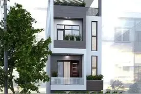 三层窄面宽现代风自建别墅图片