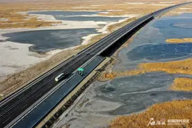 高速公路缚沙龙 便民兴业动能足 尉犁至若羌、若羌至民丰高速公路赋能南疆发展图片