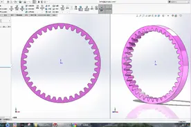 用 SolidWorks方程式画：渐开线直齿内齿轮图片