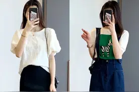 夏天“短袖”强势出街，三种搭配好看好学，普通人也能很时髦图片