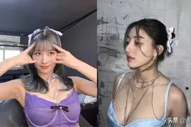 韩娱女星着装引热议，上衣短到露下乳，网友：搞擦边还得是韩娱！图片