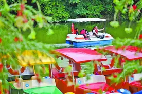 悠闲水上游，湖里公园今日正式开放泛舟项目图片