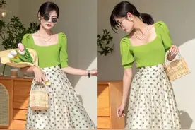 夏天有一种时尚叫“波点裙”，这样穿有气质，演绎优雅女人味图片