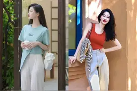这几年流行的“无痕裤”，女生要学会这样挑、搭，上身才洋气显瘦图片