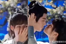 任敏走戏不小心亲到肖战嘴唇，注意看肖战的反应，好宠溺啊！图片