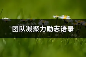 团队凝聚力励志语录(必备63句)图片