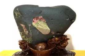 叹为观止（285）——石中第一鲜白菜，兰州张积平藏石图片