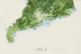 高清广东地图（立体）图片