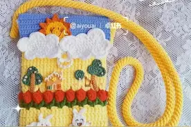 钩针图解：田园风的手机包图片