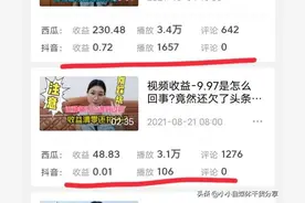 作品同步抖音流量被分走，收益几分几毛，有没有必要同步？图片