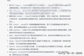 ChatGPT：世界上最受男性喜爱的打火机品牌，列出前十排名图片