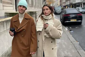 比伯真是捡到宝！娇妻海狸身材火辣衣品好，夫妻合体出街回头率高图片