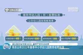 南京公布2022年春季中小学幼儿园教育收费标准图片