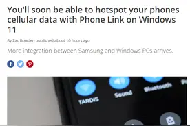Win11 新功能：可通过Wi-Fi面板直接打开并连接到手机热点图片