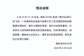 南航通报“空乘摔落”事件图片