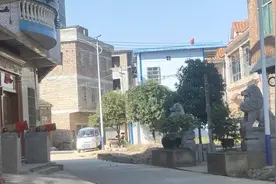 湖南永州：两户村民住对门，一个狮子镇宅！一个大炮辟邪！互怼图片