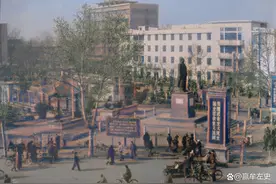 老照片：90年代的河南商丘，中心广场、凯旋路、东风市场图片
