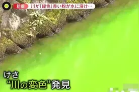 核辐射反噬？一夜之间日本河水突变荧光绿，政府警告：谁都不准碰图片