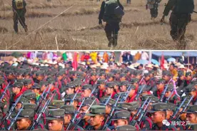 缅甸掸邦小镇，两支武装爆发激烈战事图片