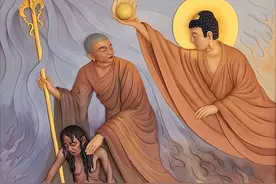 能威胁罗汉，惊动佛祖的饿鬼，面燃鬼王的故事图片