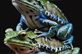 AI绘画《青蛙一家》图片