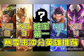 赛季仅剩20天左右！全位置上分英雄TOP10！TA胜率第一居然没人玩图片