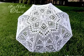 带把浪漫的钩针太阳伞去拍照美美哒（附参考图解）图片