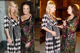 38岁希尔顿闪耀晚宴，挺孕肚仍精致，三胎是罗斯柴尔德家的希望图片