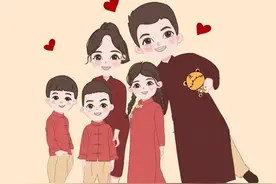 让人羡慕的一家五口，六口卡通头像图片