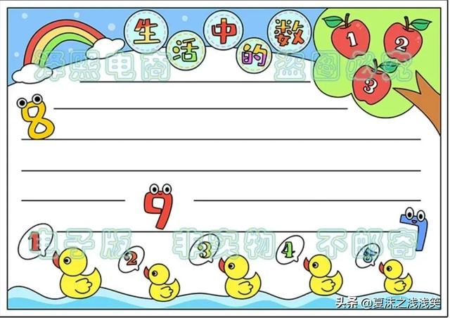 小学生数学常用手抄报200张