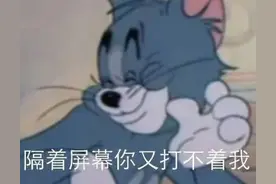 猫和老鼠系列搞笑表情包：隔着屏幕你又打不着我图片