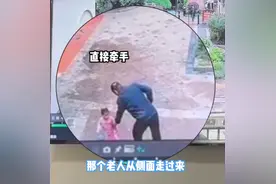 陌生老人当妈妈面牵走小女孩被夺回，孩子妈妈：抢回小孩时老人还不愿松手，已联系物业报警图片