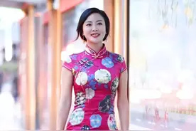 街拍旗袍女人的唯美图片