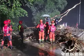 强降雨致山洪突发 34名村民被困 宝鸡消防紧急救援图片