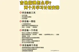 吉他指弹怎么学？两个月学习计划安排图片