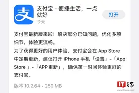 首页图标不见了！支付宝 iOS 版 10.2.64 更新图片