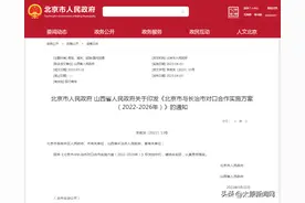重磅！京晋两地政府正式下文，长治与北京12个区县正式对口合作结对图片