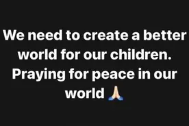C罗社媒发声：要为孩子们创造更好的世界 祈祷世界和平图片