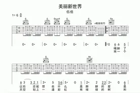 伍佰《美丽新世界》吉他谱图片
