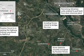 乌克兰遭遇雪崩般的导弹袭击图片