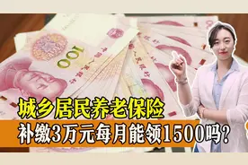 一次性补缴3万元的城乡居民养老金，每月就能领1500元退休金？图片