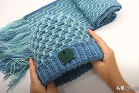 自己钩个好看又特别的帽子，马赛克帽子编织教程，配上围巾更有型图片