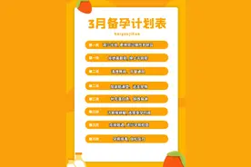 超详细！3个月备孕计划表！收藏了图片